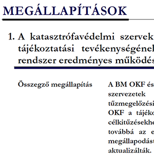 Lezárult a katasztrófavédelem tűzmegelőzési feladatainak ellenőrzése Lezárult a katasztrófavédelem tűzmegelőzési feladatainak ellenőrzése