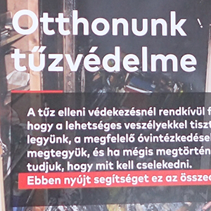 Folytatódik az Otthonunk tűzvédelme kiadvány terjesztése