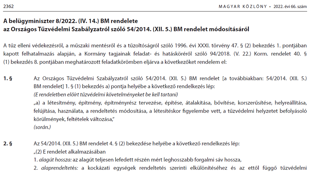 Kihirdették az Országos Tűzvédelmi Szabályzat újbóli módosítását