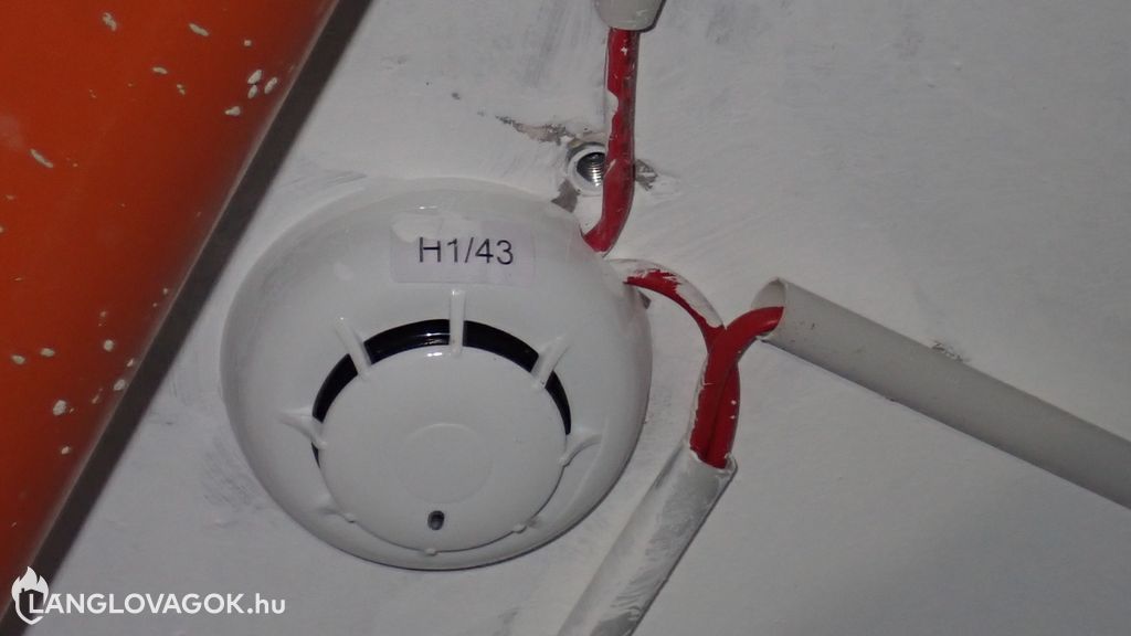 Beépített tűzjelző berendezés érzékelője (Fotó: Kis-Guczi Péter) Beépített tűzjelző berendezés üzemeltetésének általános szabályai