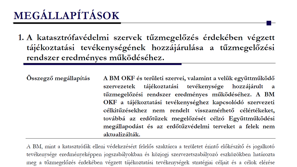 Lezárult a katasztrófavédelem tűzmegelőzési feladatainak ellenőrzése