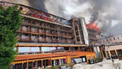 Tűz a Hotel Silvanusban (Fotó: Szentendrei Hivatásos Tűzoltóparancsnokság)