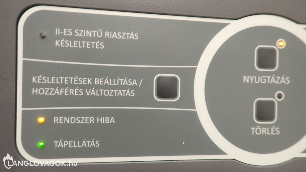 Változás a tűzjelző és tűzoltó berendezés kikapcsolásánál
